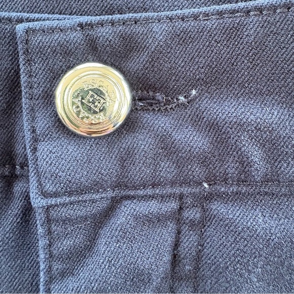 ESCADA Margaretha Ley Pants Size 12 (42 EU) Navy Blue chino Trouser Vintage - Picture 3 of 9